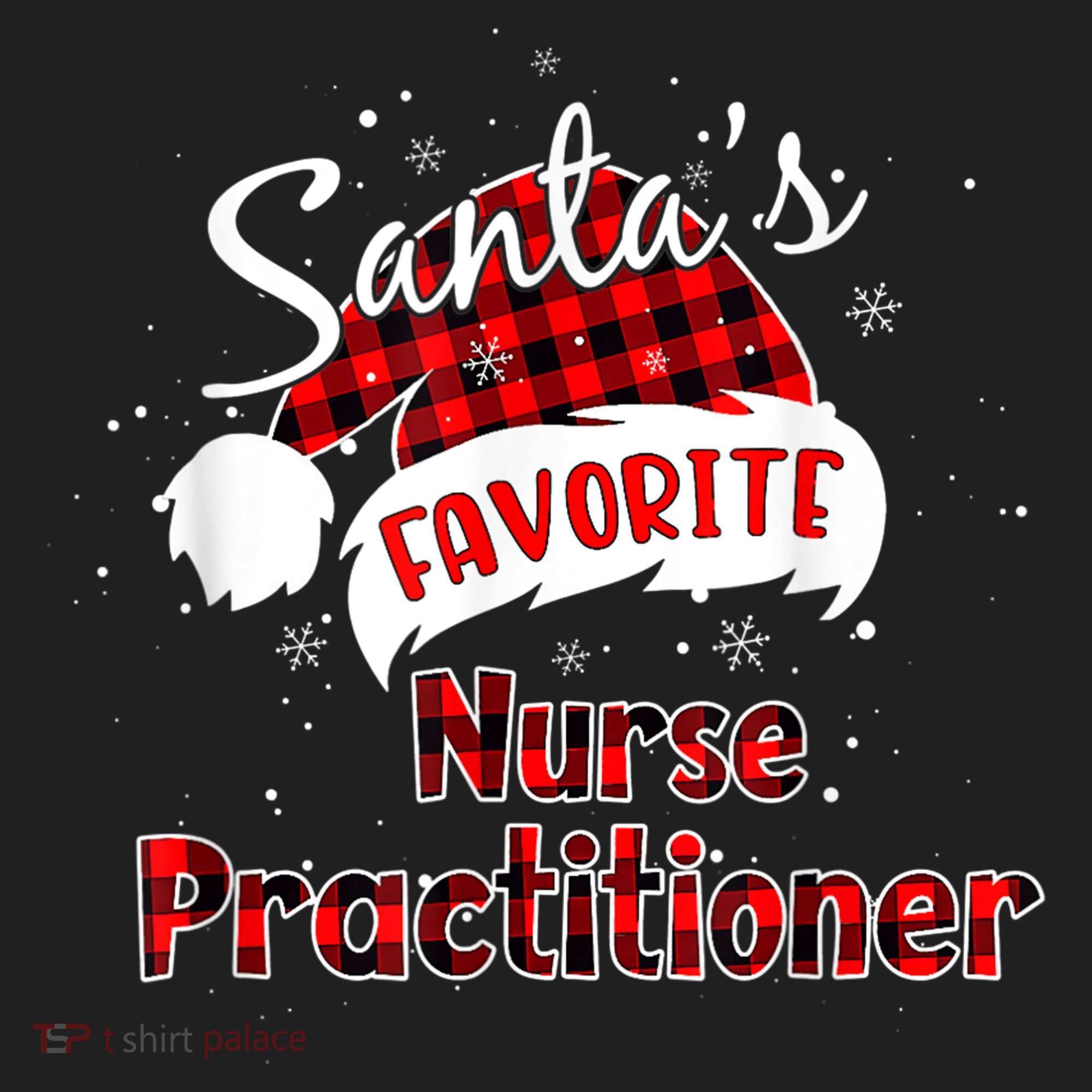 Funny Santa's Favorite Nurse Practitioner Christmas Pajama Hat