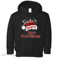 Funny Santa's Favorite Nurse Practitioner Christmas Pajama Toddler Hoodie thumb 0