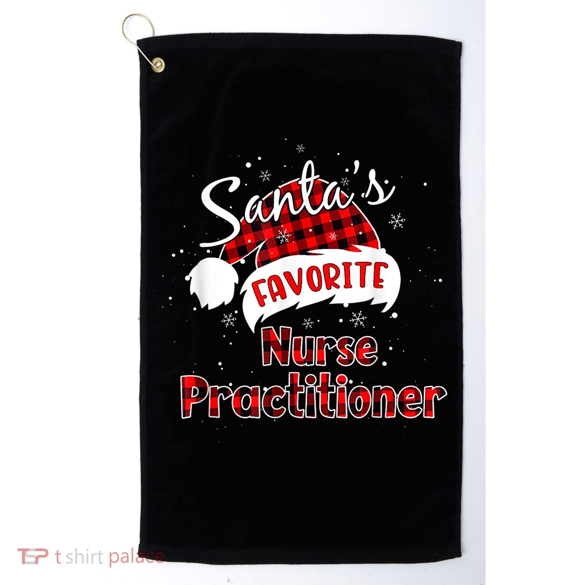 Funny Santa's Favorite Nurse Practitioner Christmas Pajama Golf Towel