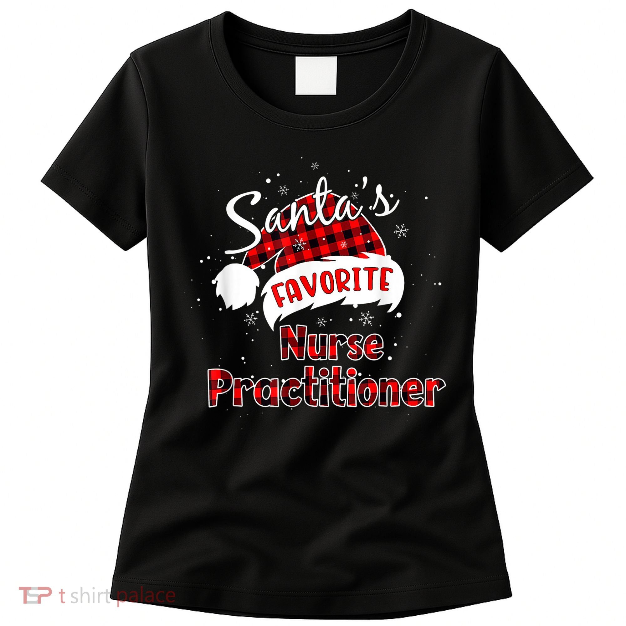 Funny Santa's Favorite Nurse Practitioner Christmas Pajama Women's T-Shirt