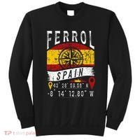 Ferrol Spain Flag Gps Coordinates Of Ferrol Sweatshirt thumb 0