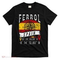 Ferrol Spain Flag Gps Coordinates Of Ferrol T-Shirt thumb 0