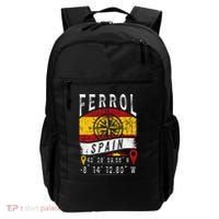 Ferrol Spain Flag Gps Coordinates Of Ferrol Backpack thumb 0