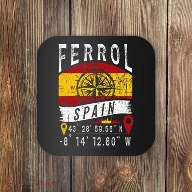 Ferrol Spain Flag Gps Coordinates Of Ferrol Coaster