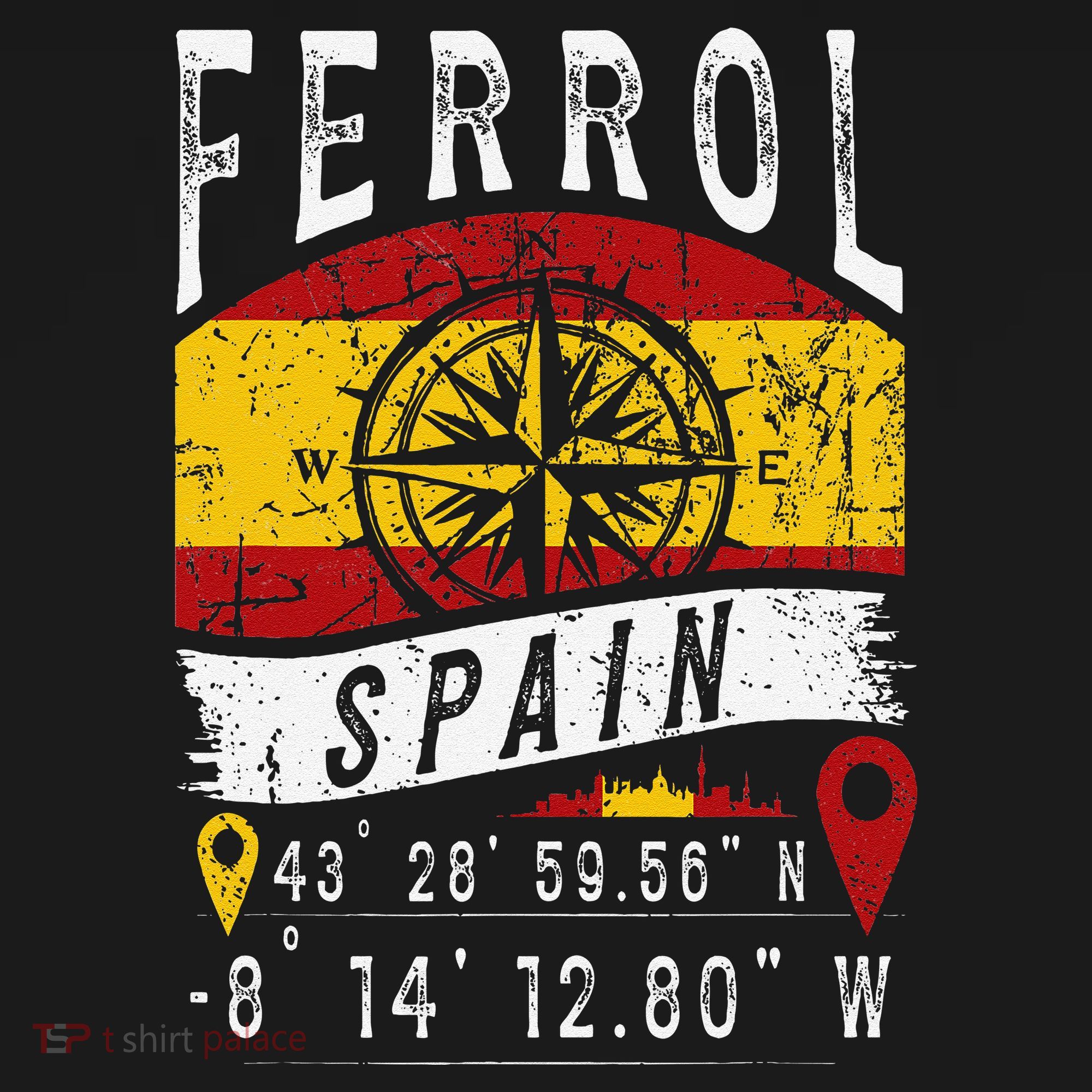 Ferrol Spain Flag Gps Coordinates Of Ferrol Polo