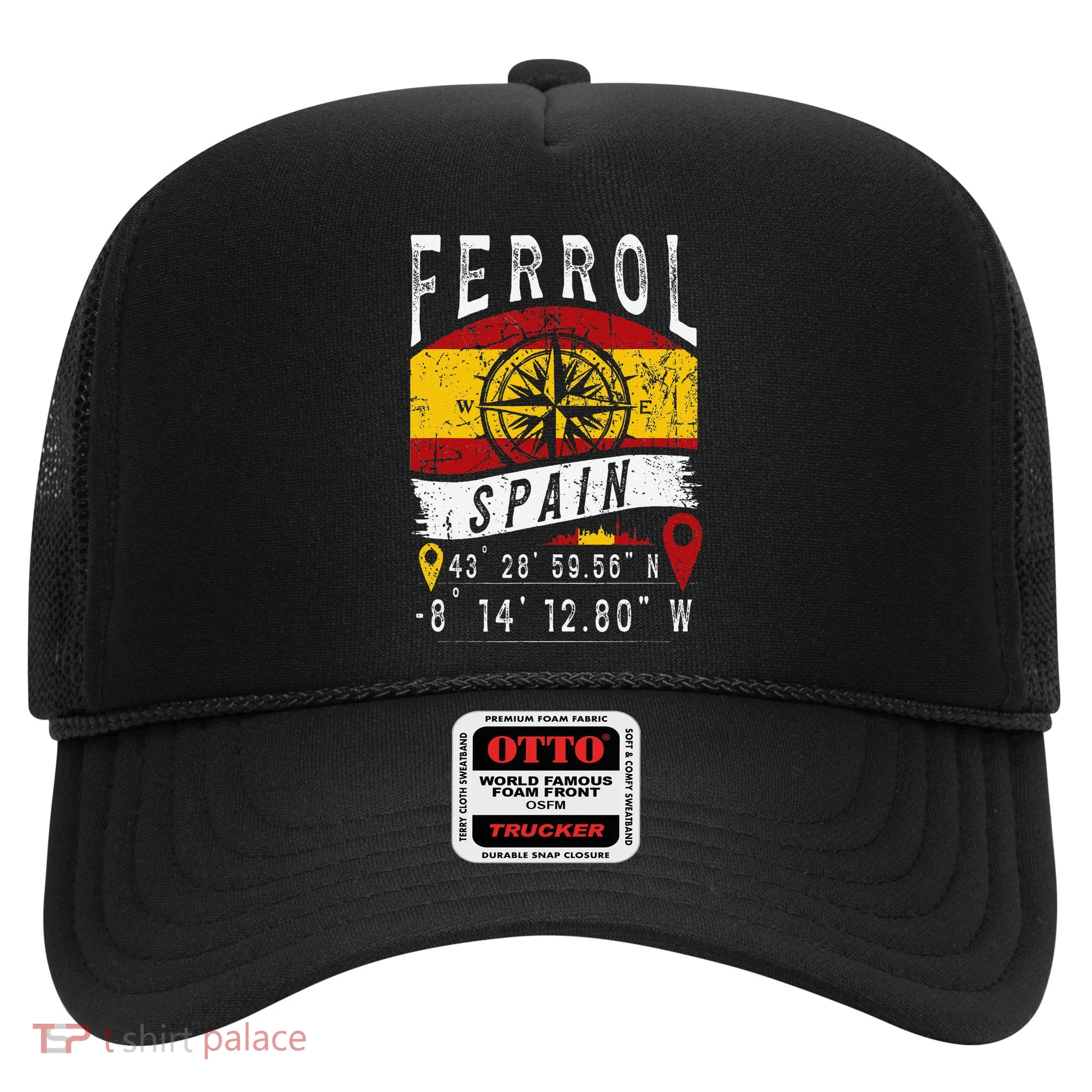 Ferrol Spain Flag Gps Coordinates Of Ferrol Hat