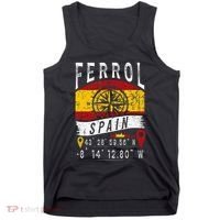 Ferrol Spain Flag Gps Coordinates Of Ferrol Tank Top thumb 0