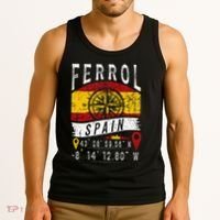 Ferrol Spain Flag Gps Coordinates Of Ferrol Tank Top thumb 3
