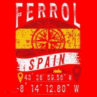 Ferrol Spain Flag Gps Coordinates Of Ferrol Santa Hat thumb 1