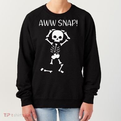 Funny Skeleton Funny Text Spooky Meme Halloween Women's Sweatshirt