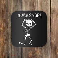 Funny Skeleton Funny Text Spooky Meme Halloween Coaster thumb 0