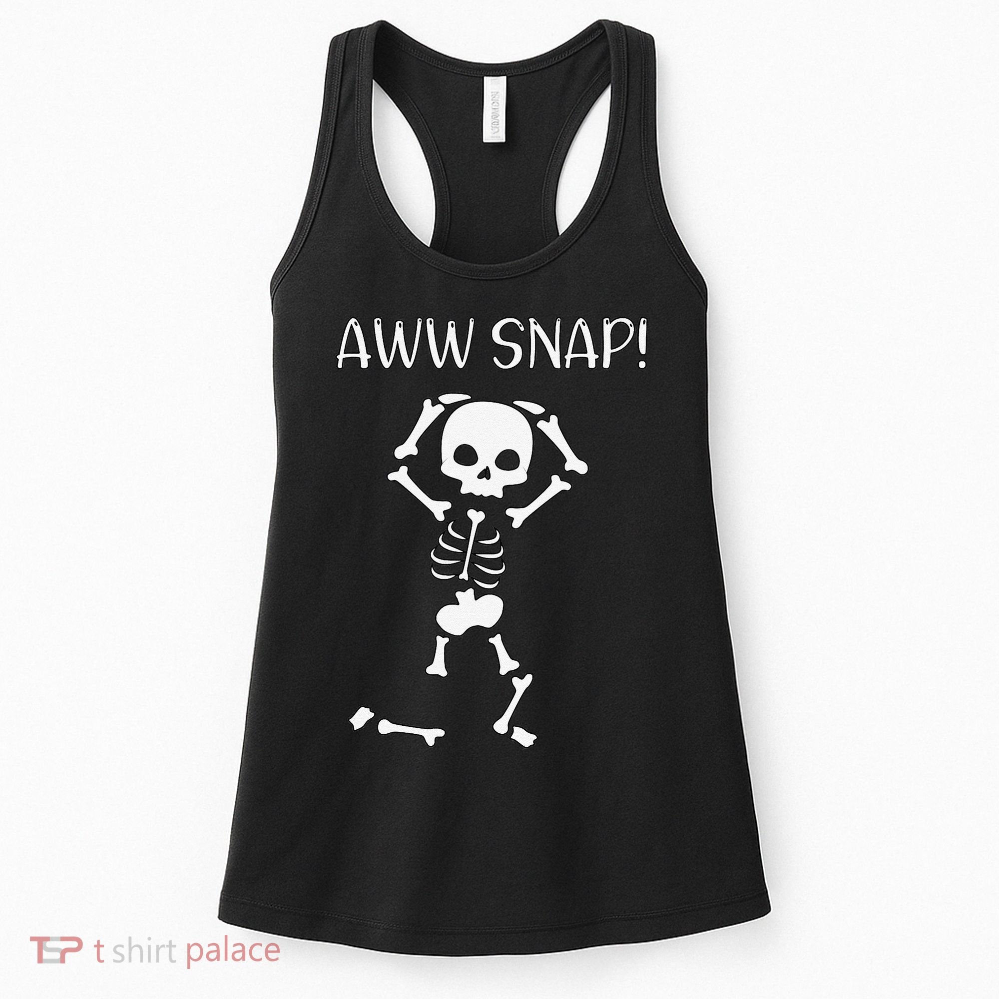 Funny Skeleton Funny Text Spooky Meme Halloween Women's Tank Top