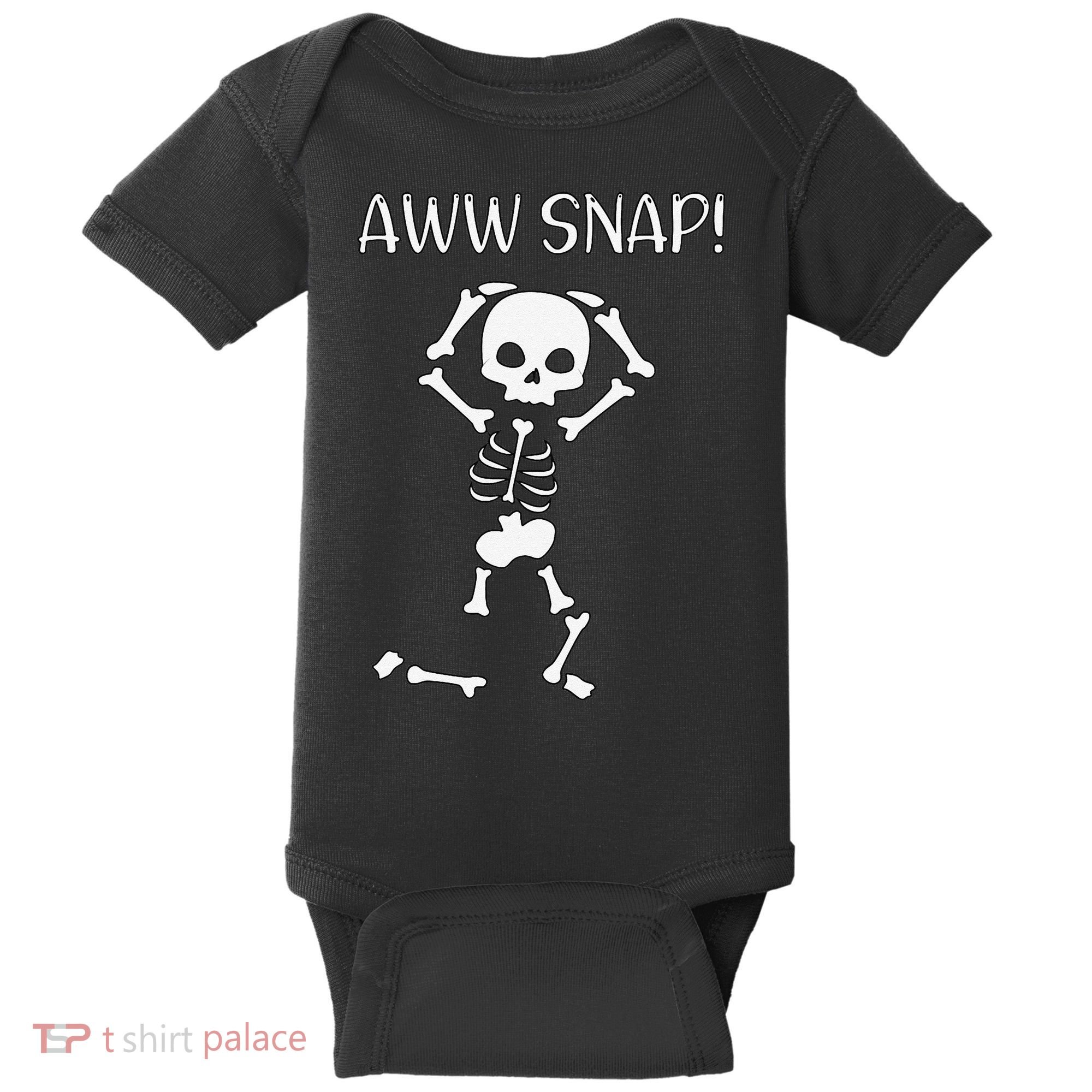 Funny Skeleton Funny Text Spooky Meme Halloween Baby Bodysuit