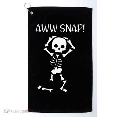 Funny Skeleton Funny Text Spooky Meme Halloween Golf Towel