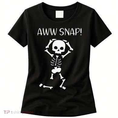 Funny Skeleton Funny Text Spooky Meme Halloween Women's T-Shirt