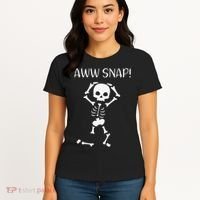 Funny Skeleton Funny Text Spooky Meme Halloween Women's T-Shirt thumb 4