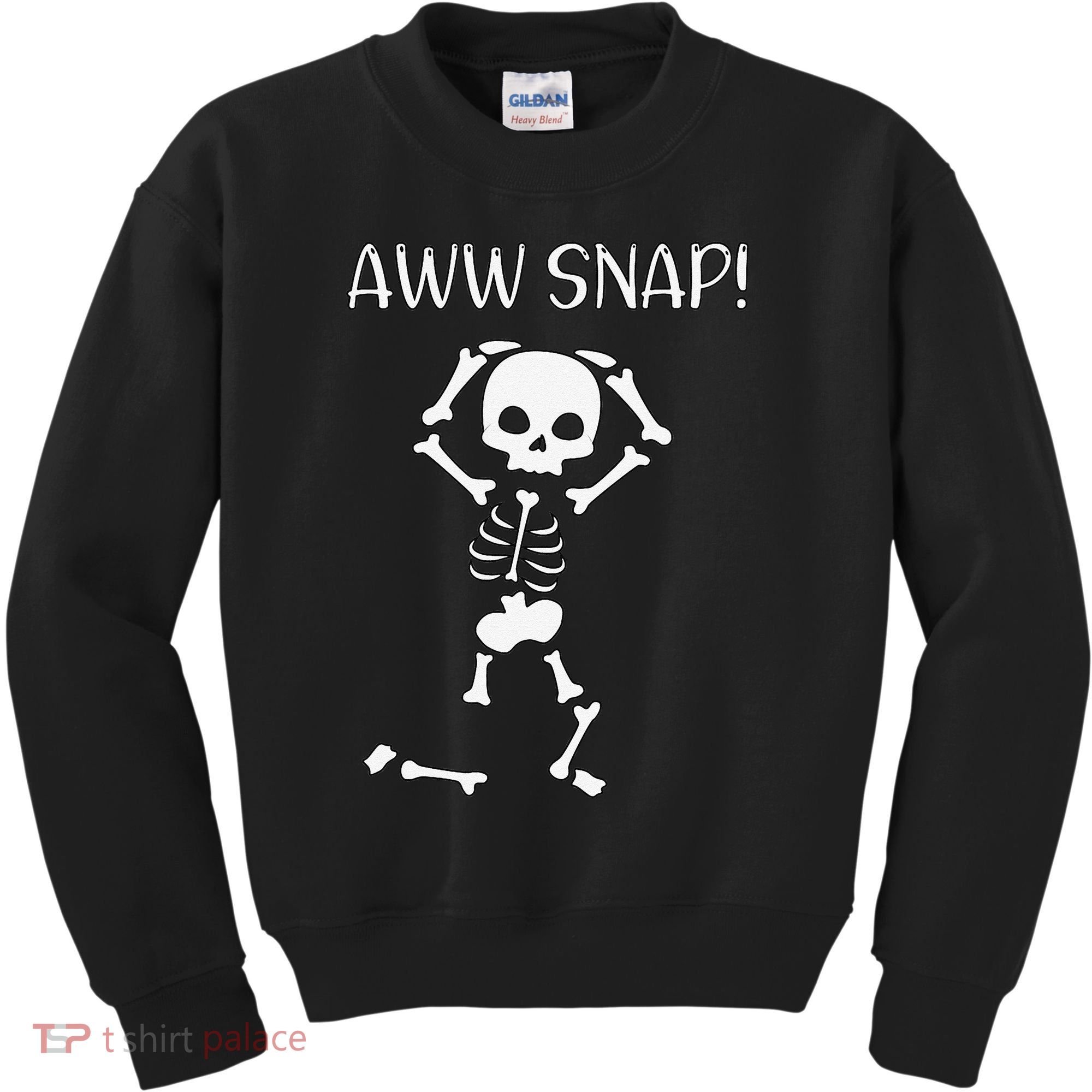 Funny Skeleton Funny Text Spooky Meme Halloween Kids Sweatshirt