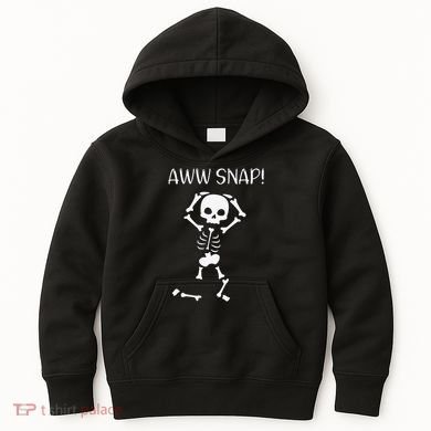 Funny Skeleton Funny Text Spooky Meme Halloween Kids Hoodie