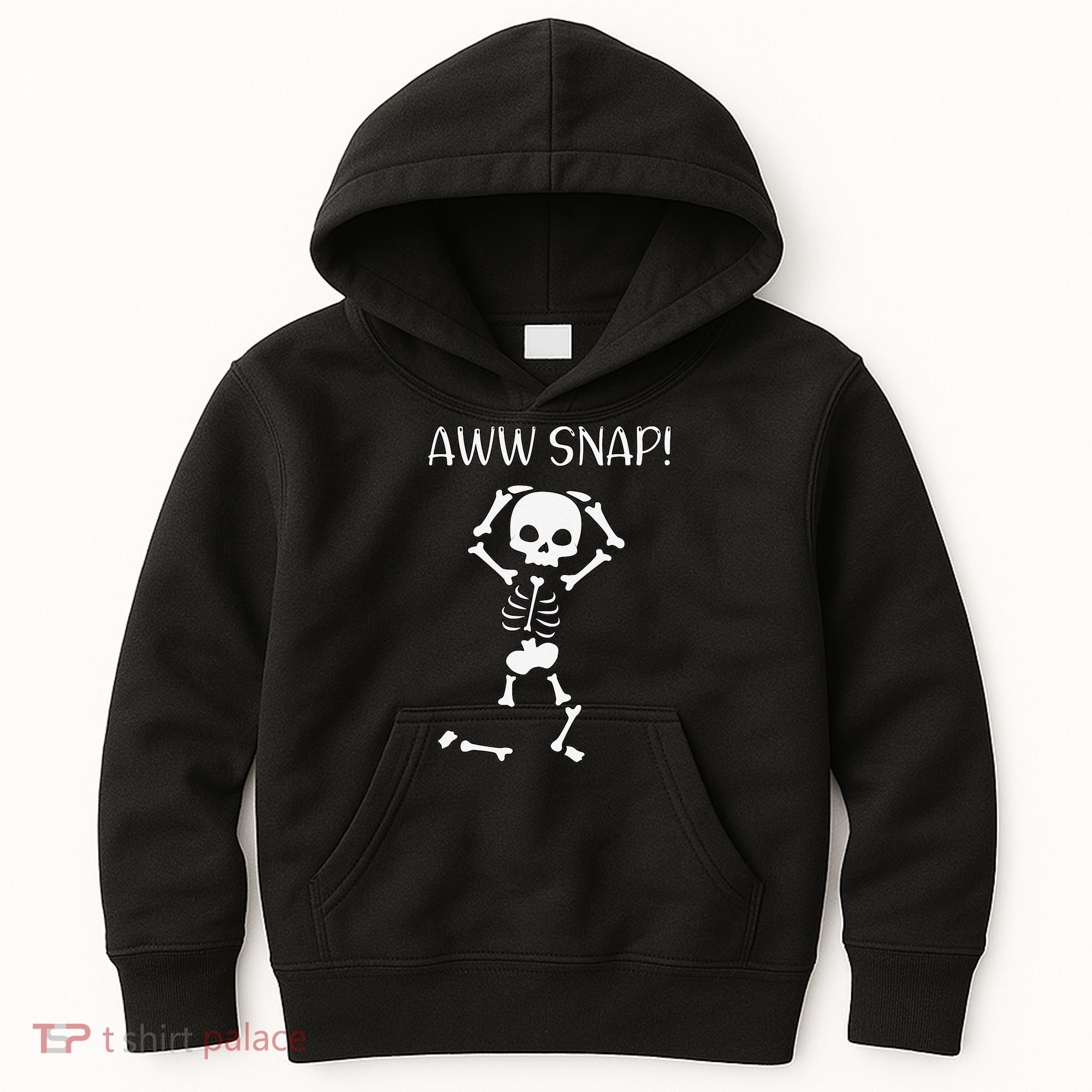 Funny Skeleton Funny Text Spooky Meme Halloween Kids Hoodie