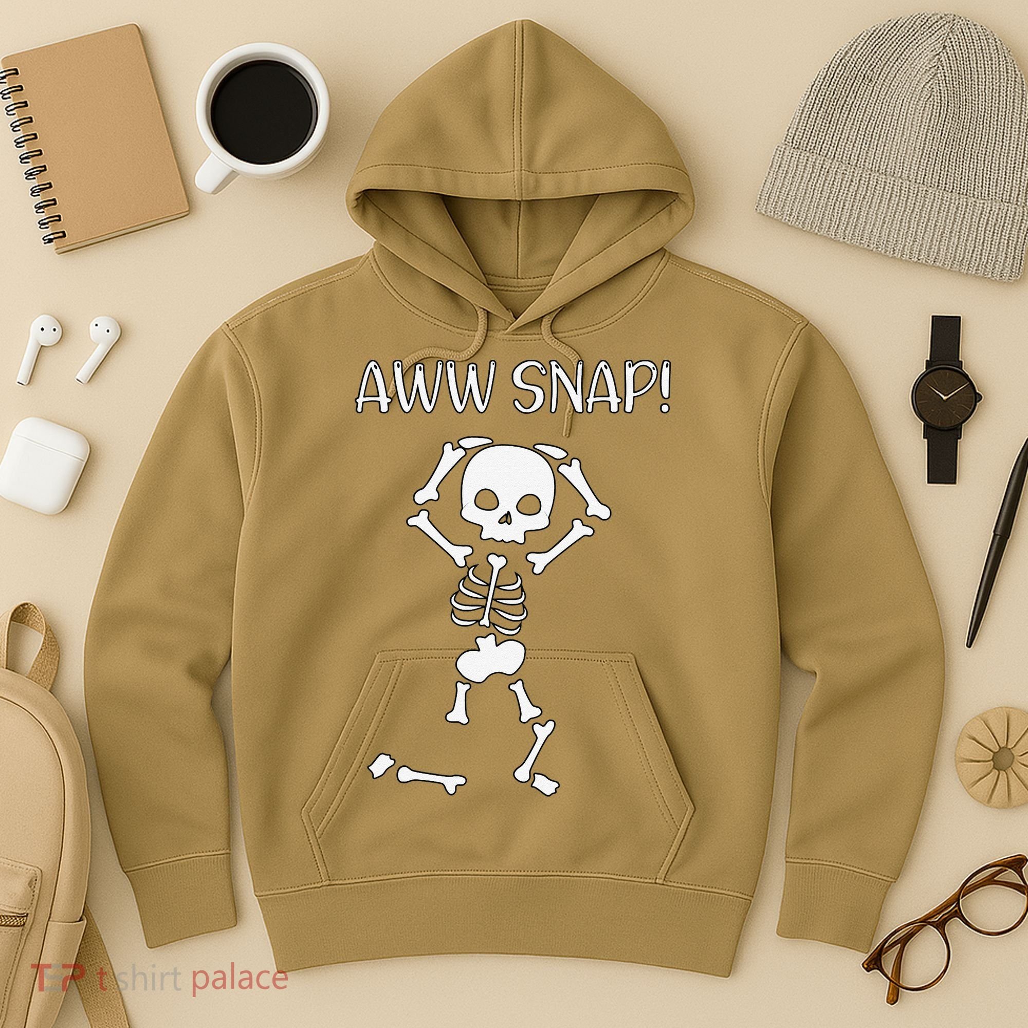 Funny Skeleton Funny Text Spooky Meme Halloween Hoodie