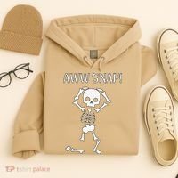 Funny Skeleton Funny Text Spooky Meme Halloween Hoodie thumb 4