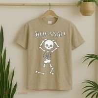 Funny Skeleton Funny Text Spooky Meme Halloween T-Shirt thumb 2
