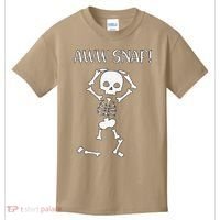 Funny Skeleton Funny Text Spooky Meme Halloween Kids T-Shirt thumb 0