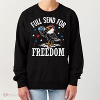 Full Send For Freedom Patriotic Eagle Women's Sweatshirt thumb 0