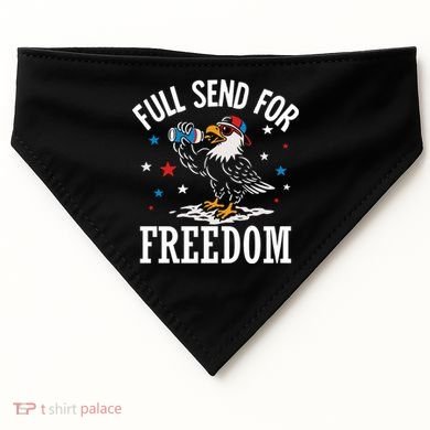 Full Send For Freedom Patriotic Eagle USA-Made Doggie Bandana