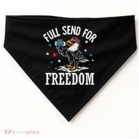 Full Send For Freedom Patriotic Eagle USA-Made Doggie Bandana thumb 0