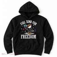 Full Send For Freedom Patriotic Eagle Hoodie thumb 0