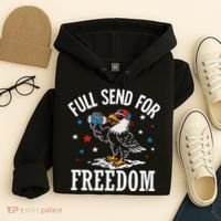 Full Send For Freedom Patriotic Eagle Hoodie thumb 4