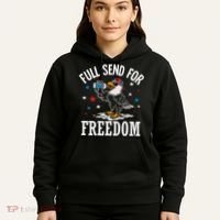 Full Send For Freedom Patriotic Eagle Hoodie thumb 5