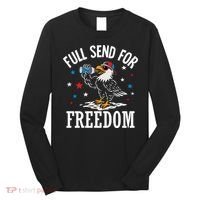 Full Send For Freedom Patriotic Eagle Long Sleeve Shirt thumb 0