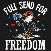 Full Send For Freedom Patriotic Eagle Button thumb 1
