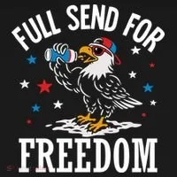 Full Send For Freedom Patriotic Eagle Bucket Hat thumb 4