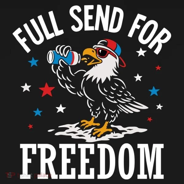 Full Send For Freedom Patriotic Eagle Bucket Hat