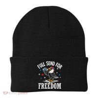 Full Send For Freedom Patriotic Eagle Beanie thumb 0