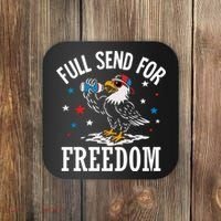 Full Send For Freedom Patriotic Eagle Coaster thumb 0