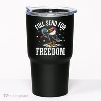 Full Send For Freedom Patriotic Eagle Tumbler thumb 0