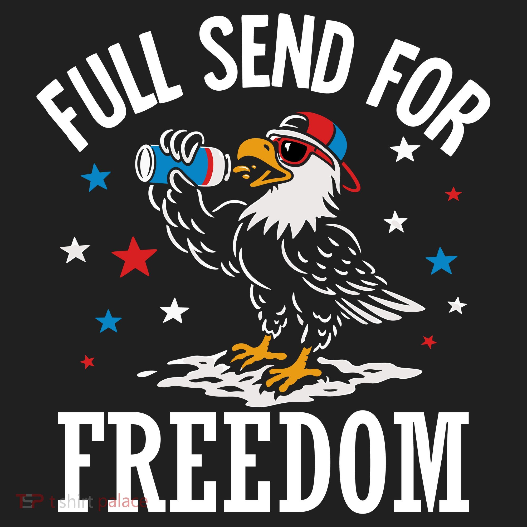 Full Send For Freedom Patriotic Eagle Tumbler