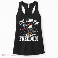 Full Send For Freedom Patriotic Eagle Women's Tank Top thumb 0