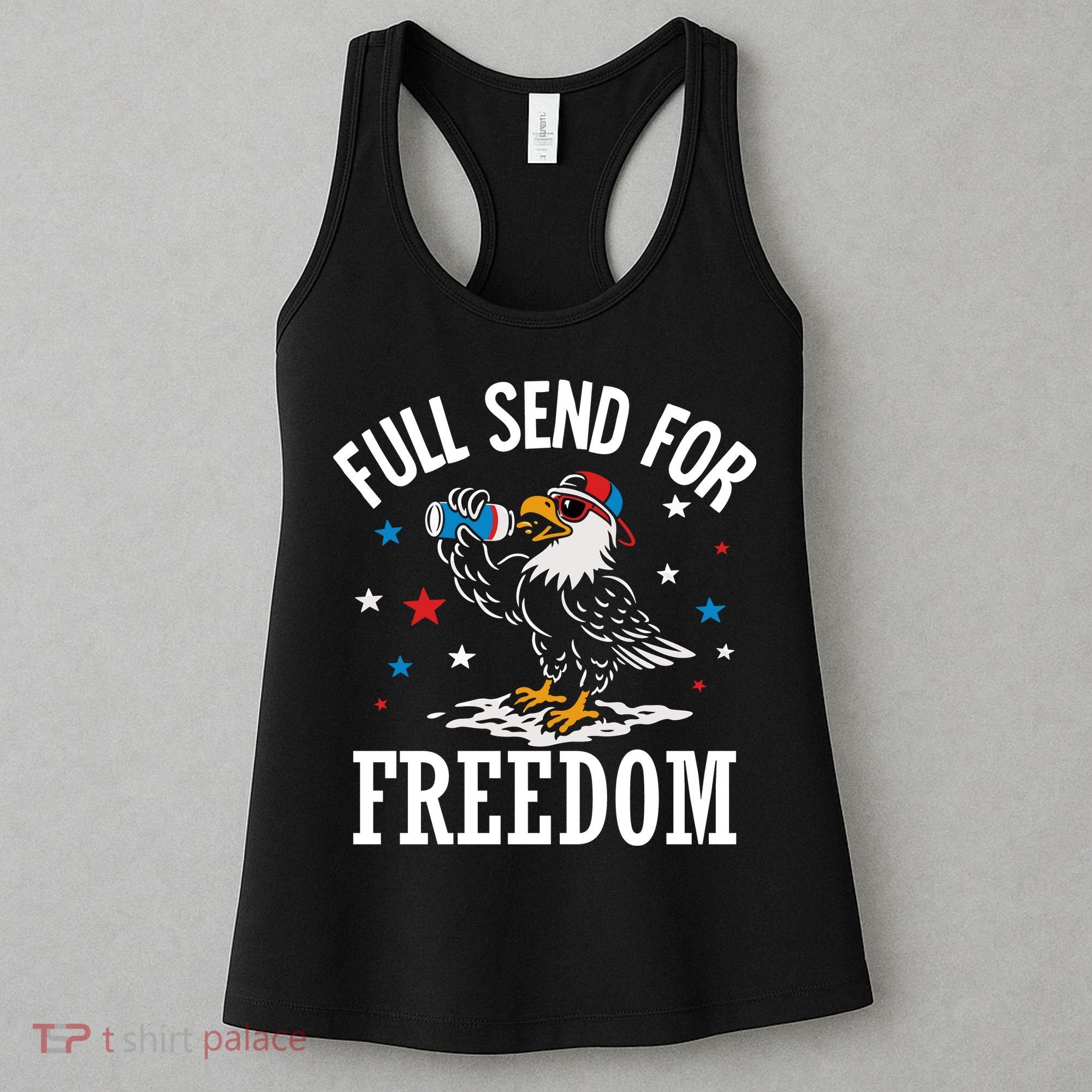 Full Send For Freedom Patriotic Eagle Women's Tank Top