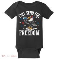 Full Send For Freedom Patriotic Eagle Baby Bodysuit thumb 0