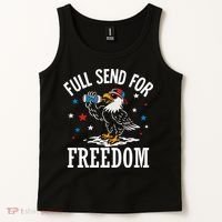 Full Send For Freedom Patriotic Eagle Tank Top thumb 2