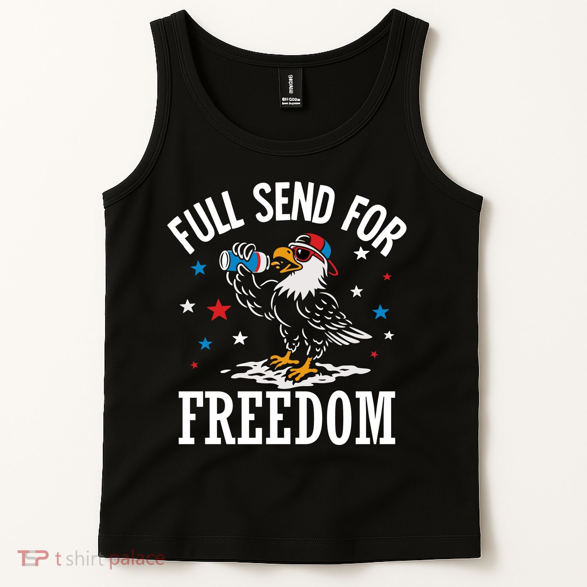 Full Send For Freedom Patriotic Eagle Tank Top