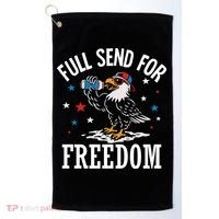 Full Send For Freedom Patriotic Eagle Golf Towel thumb 0