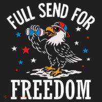 Full Send For Freedom Patriotic Eagle Golf Towel thumb 3