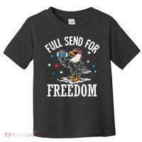 Full Send For Freedom Patriotic Eagle Toddler T-Shirt thumb 0
