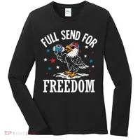 Full Send For Freedom Patriotic Eagle Women's Long Sleeve Shirt thumb 0